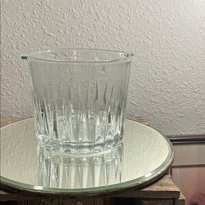 Crystal Clear Glass Ice Bucket